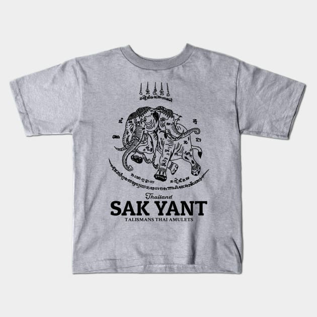 Sak Yant Muay Thai Kids T-Shirt by KewaleeTee